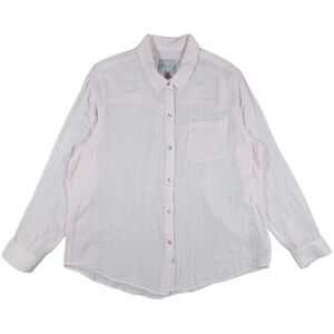 Rails Ellis Shirt Womens XL Petal Pink Organic Cotton Gauze Button Up Coastal